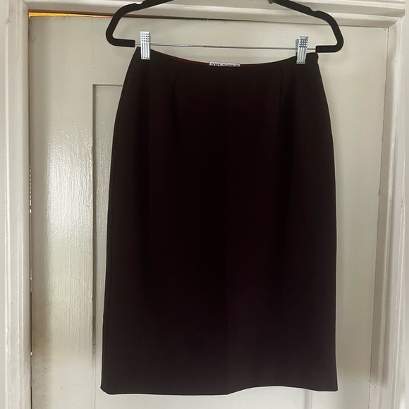 Dolce & Gabbana | Skirts | 9s Chocolate Brown Dolce Gabbana Pencil ...